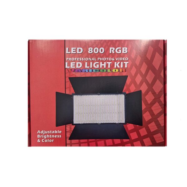 نور ثابت ال ای دی مدل led-rgb800 با باطری و شارژر